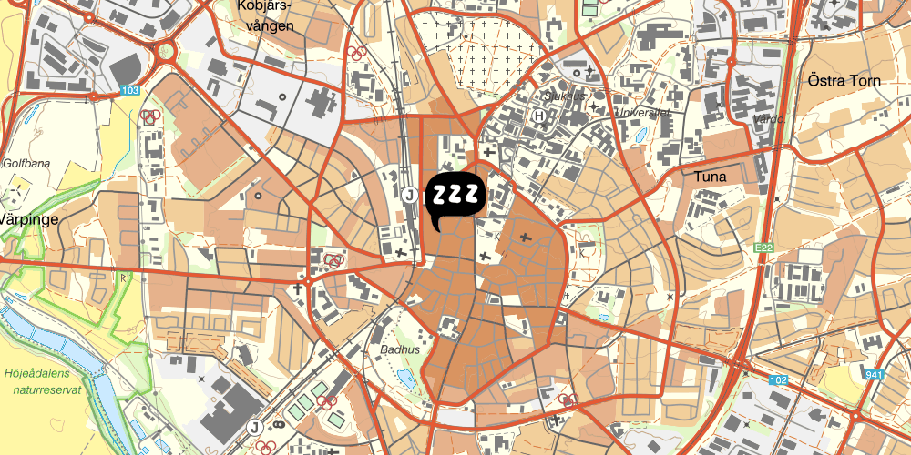 Map showing the location of Winstrup Hostel