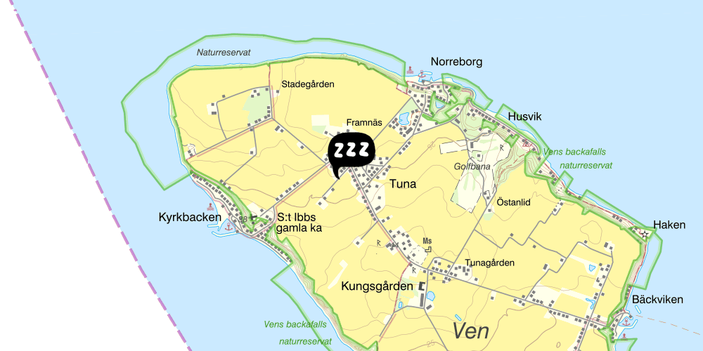 Map showing the location of Malvagården
