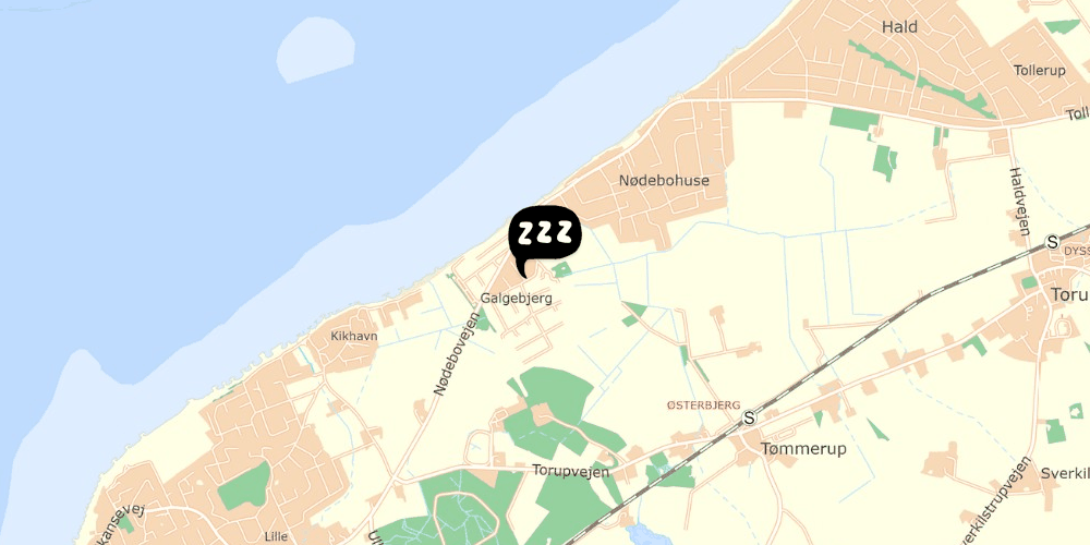 Map showing the location of Gallebjerggård