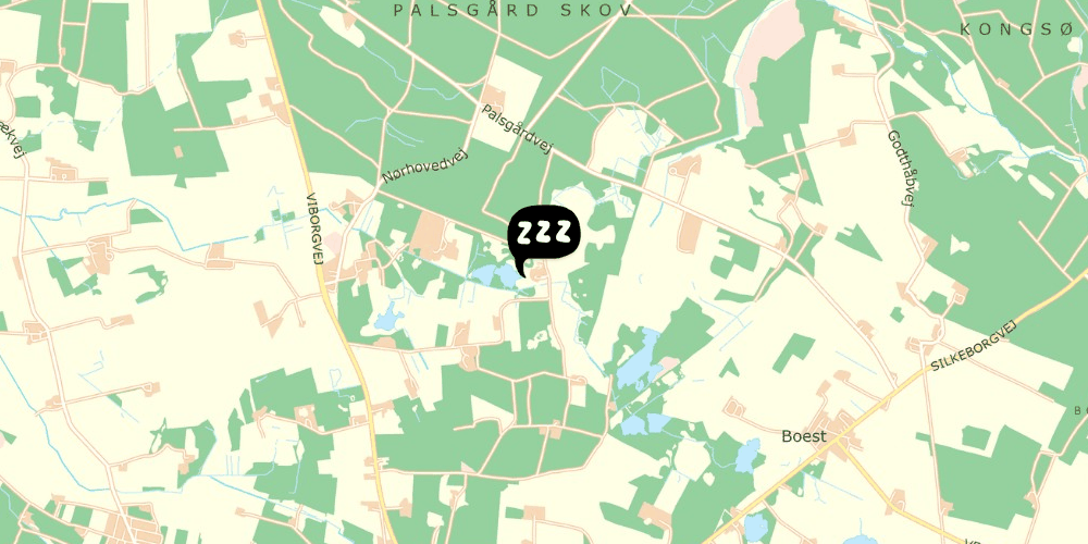 Map showing the location of Hærvejens Ferie