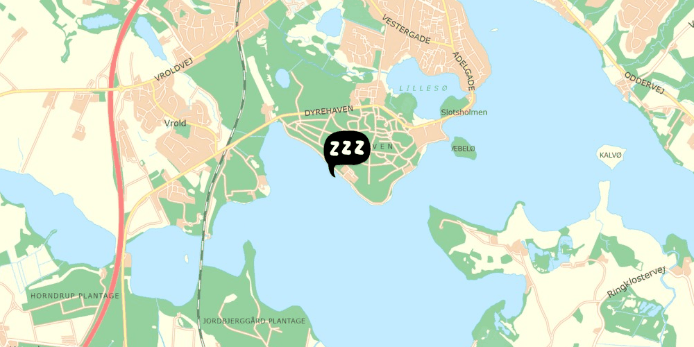 Map showing the location of Danhostel Skanderborg Vandrerhjem