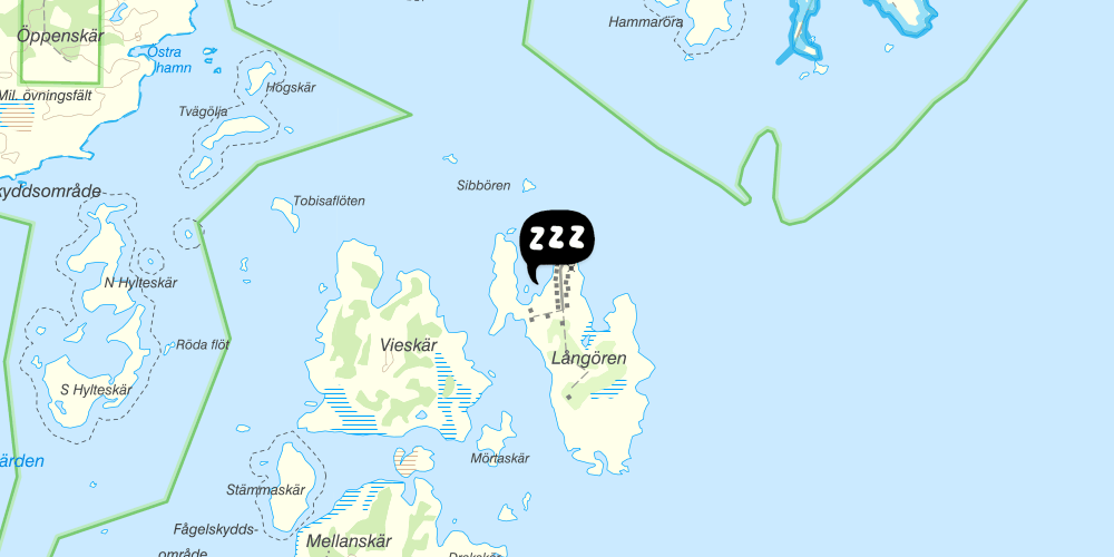 Map showing the location of Långörens Lotshus