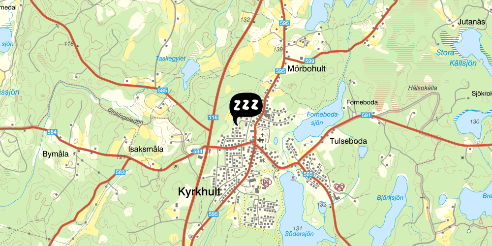 Map showing the location of Hälsokällan i Kyrkhult