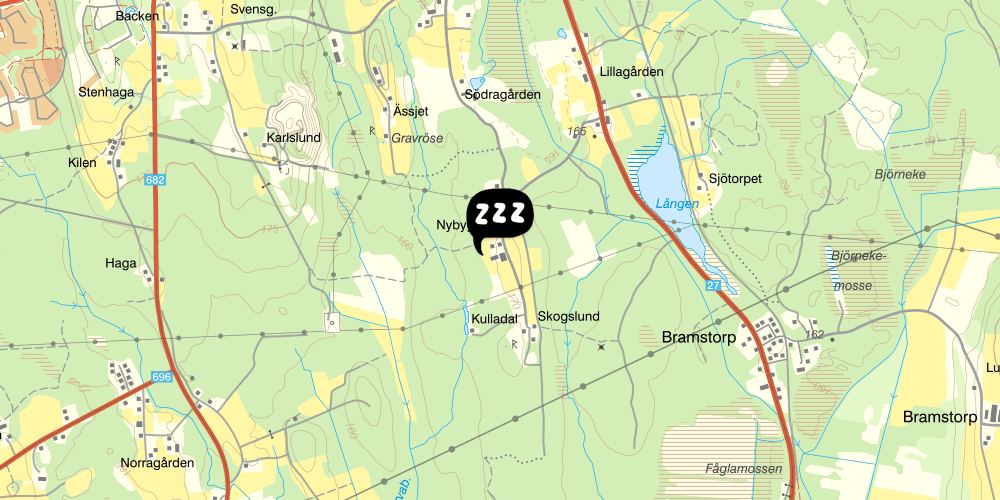 Map showing the location of Nattvilan