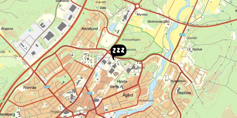 Map showing the location of Vandrarhem Ljungby