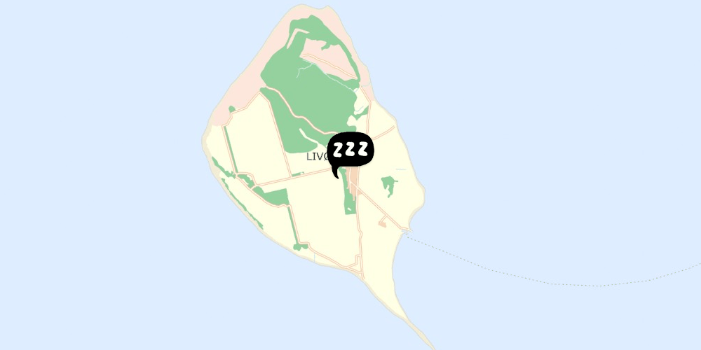 Map showing the location of Livö