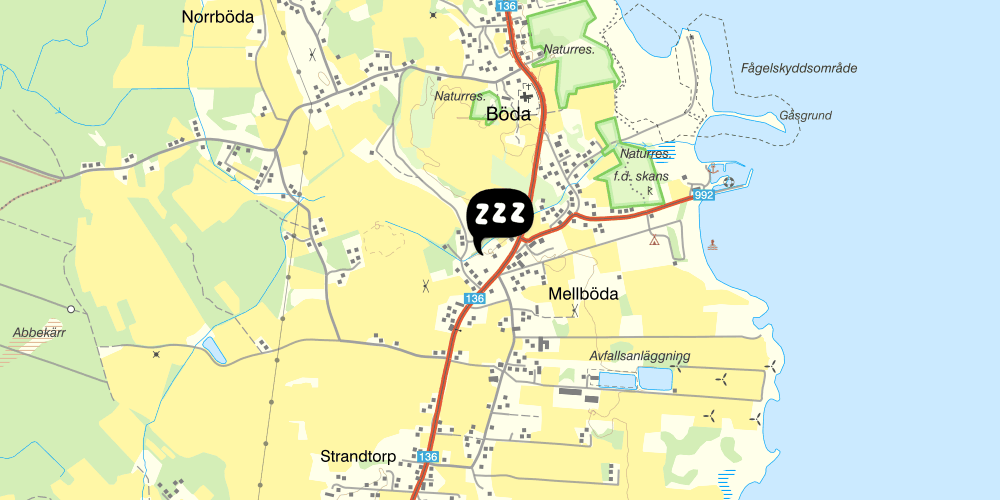 Map showing the location of STF Böda