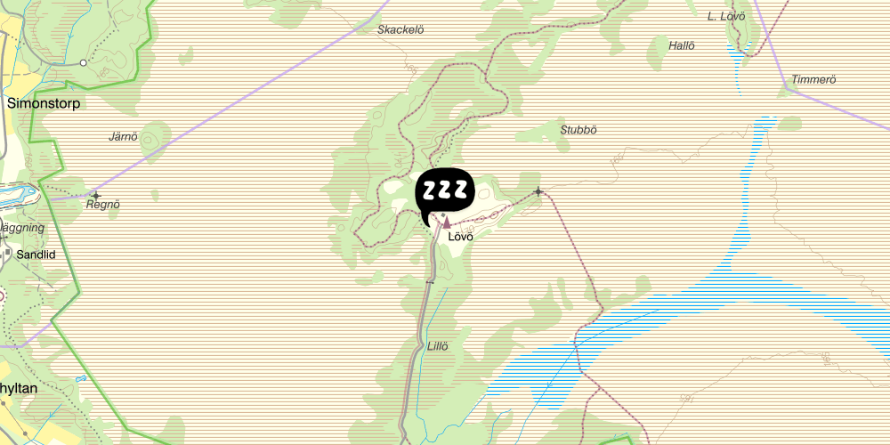 Map showing the location of Lövö