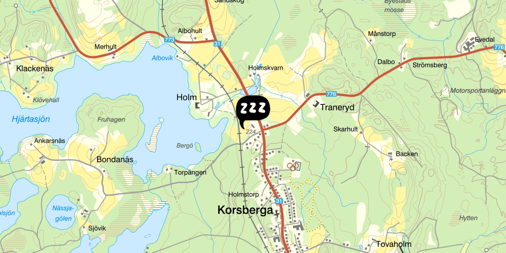 Map showing the location of Vänhem Cafe & Vandrarhem