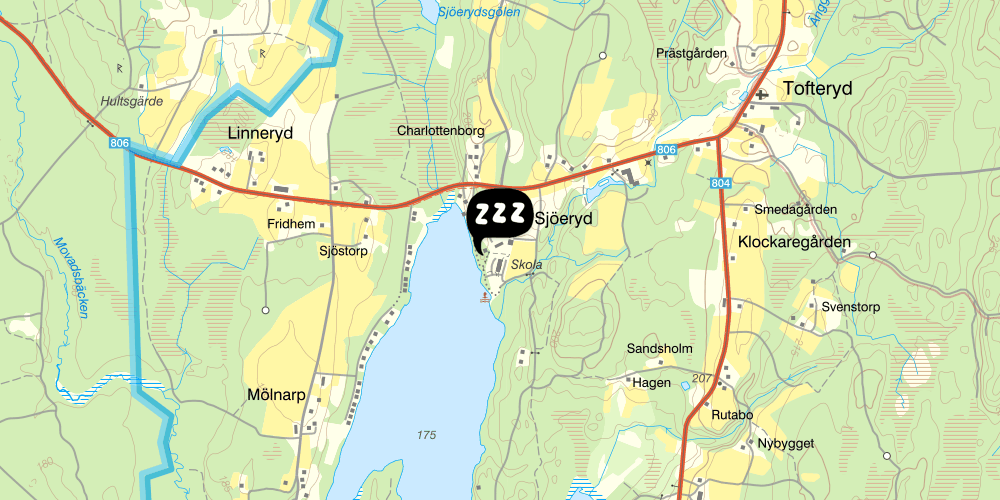 Map showing the location of Stiftsgården Tallnäs