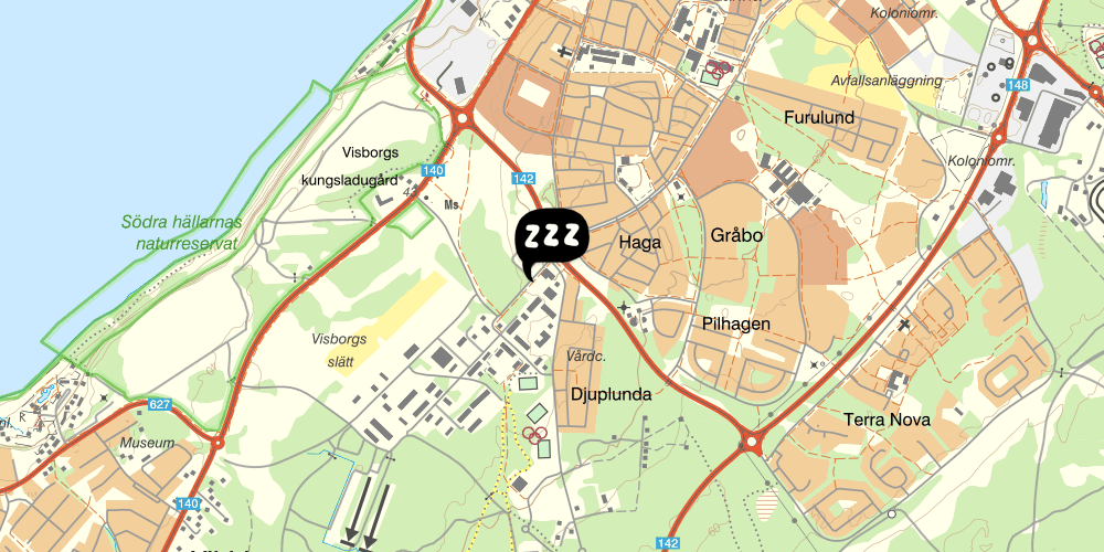 Map showing the location of Uncle Joe's