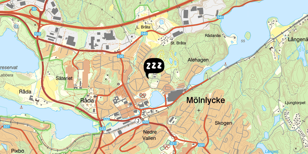 Map showing the location of Wendelsbergs hotell & vandrarhem
