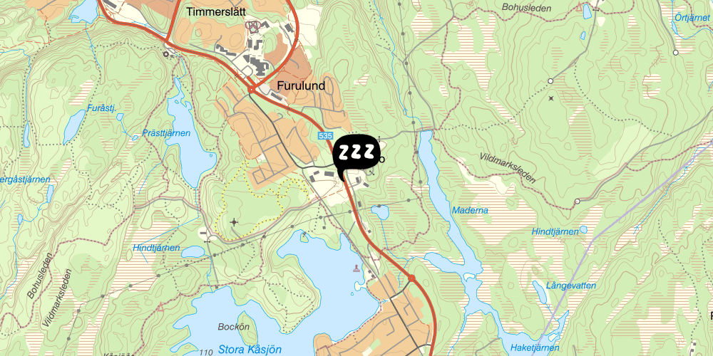 Map showing the location of Partille Vandrarhem Bed & Breakfast