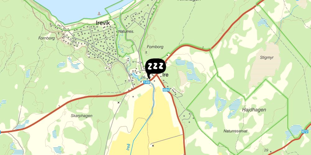 Map showing the location of Ihre Gård