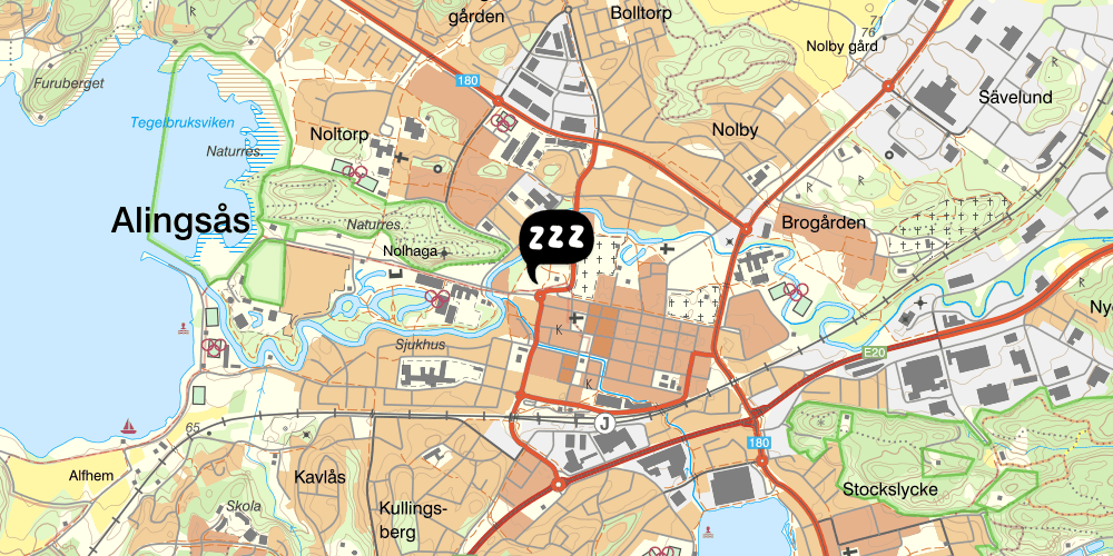 Map showing the location of Villa Plantaget