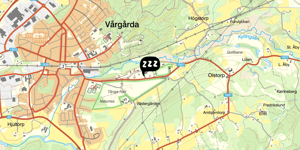Map showing the location of Vandrarhem Vårgårda