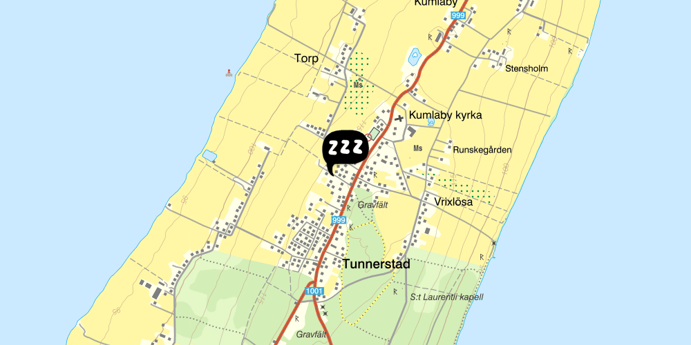 Map showing the location of Vandrarhem Visingsö