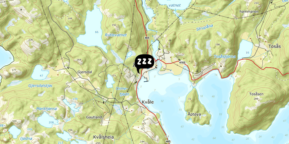 Map showing the location of Åpta