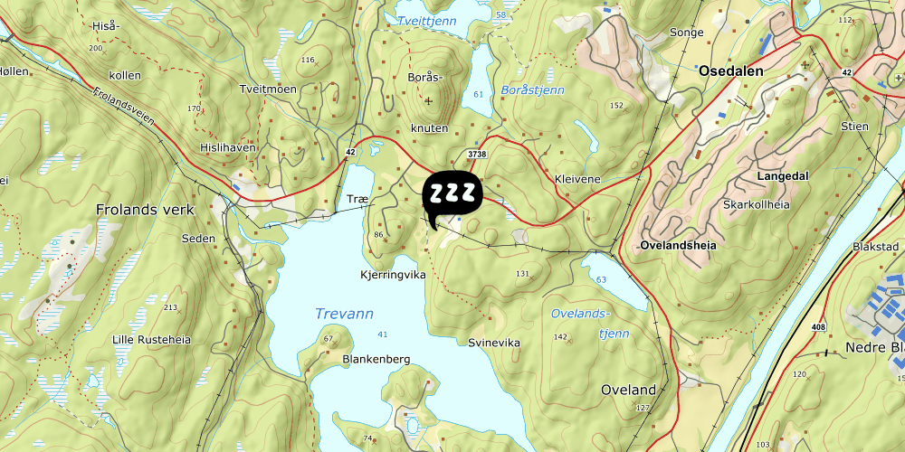 Map showing the location of Værkshuset Froland