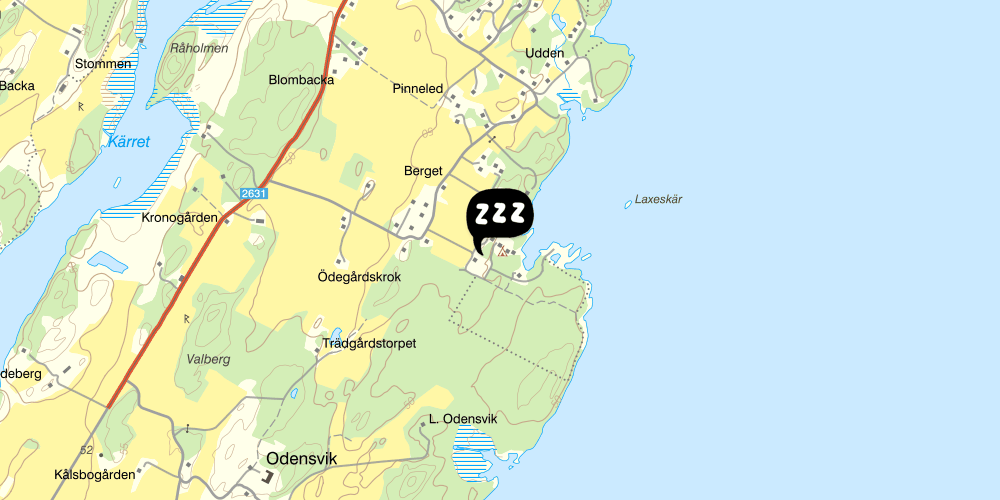 Map showing the location of Läckö Strand