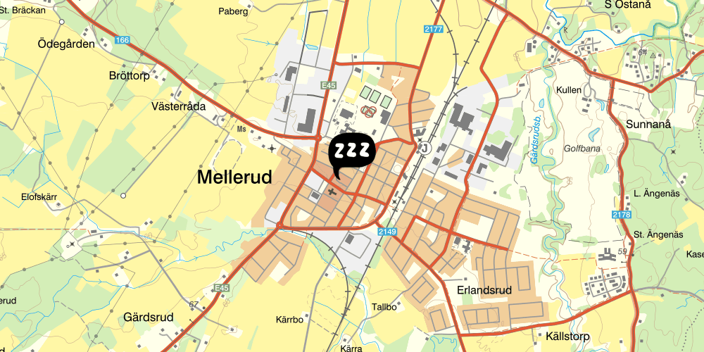 Map showing the location of Lindens Bed & Breakfast