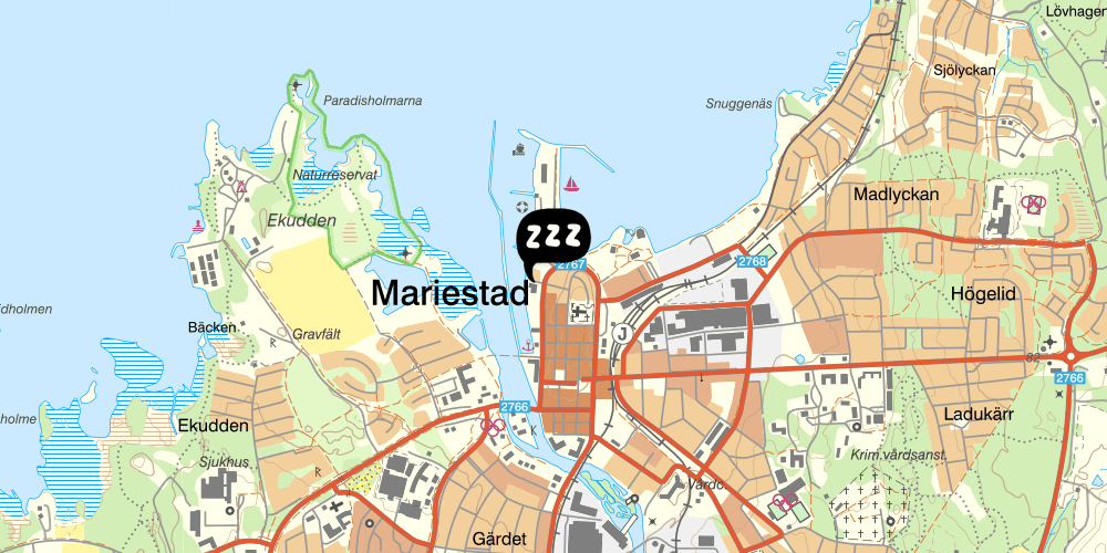 Map showing the location of Rumsuthyrning Finska föreningen