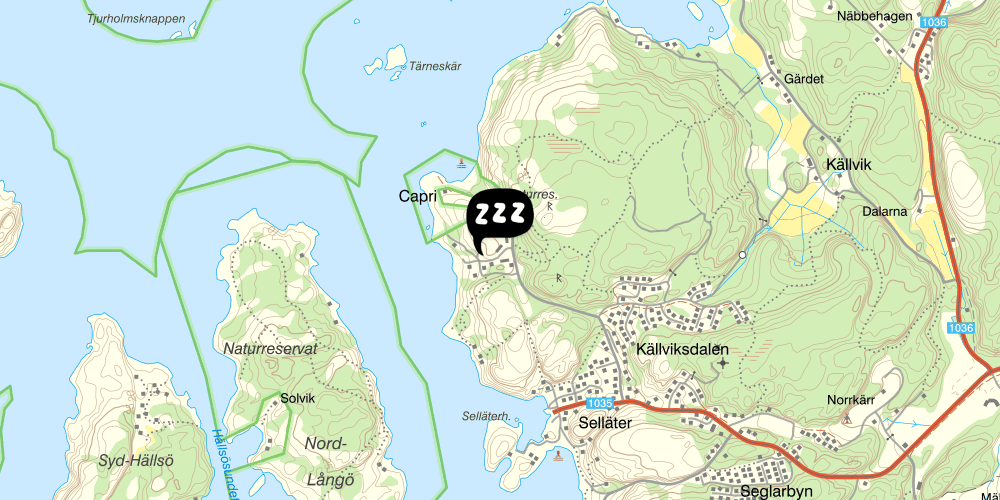 Map showing the location of Källviken Semesterby