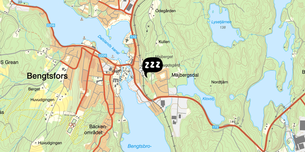 Map showing the location of Gammelgården