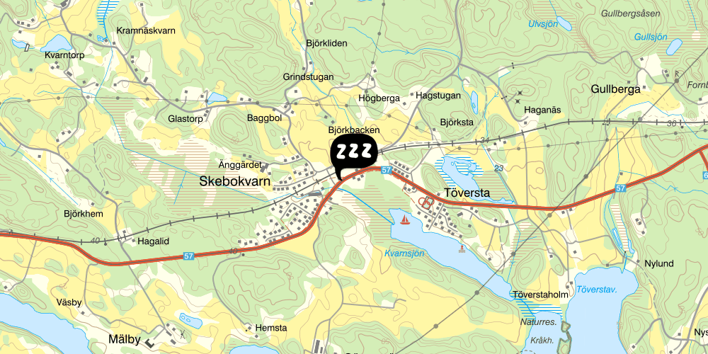 Map showing the location of Gamla mejeriet