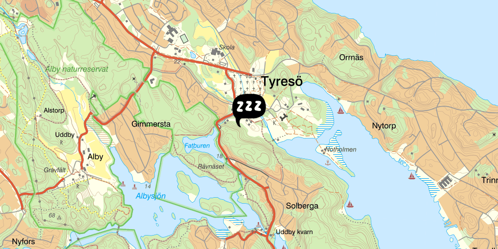 Map showing the location of STF Prinsvillan