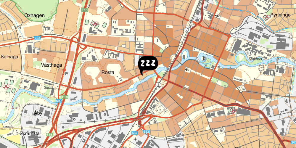 Map showing the location of Hagastrand 10