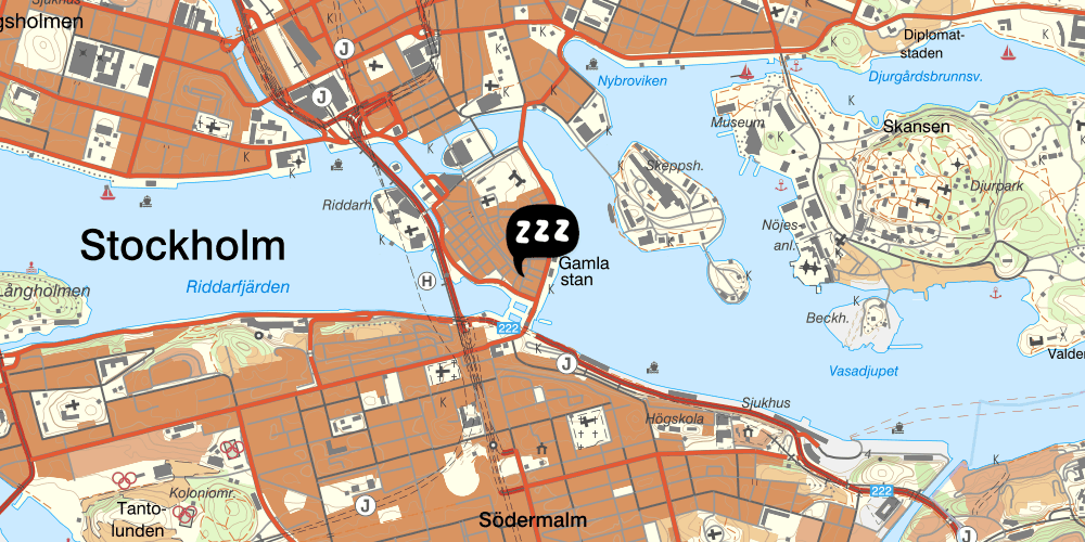 Map showing the location of Dockside