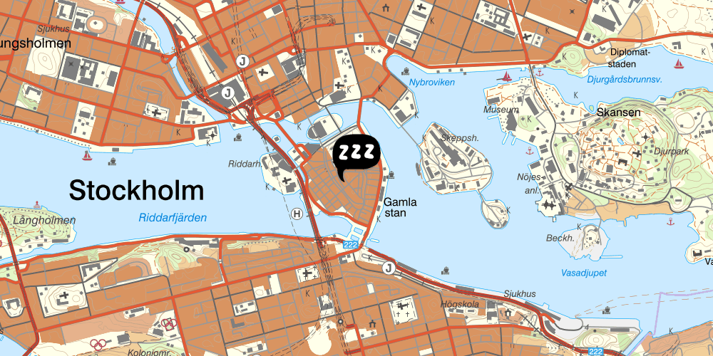 Map showing the location of Castanea Old Town Hostel