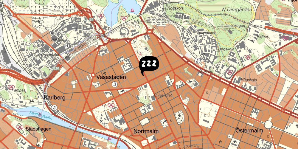 Map showing the location of Lilla brunn
