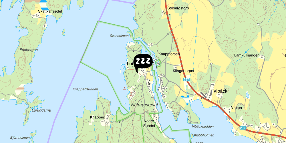 Map showing the location of Lunedet