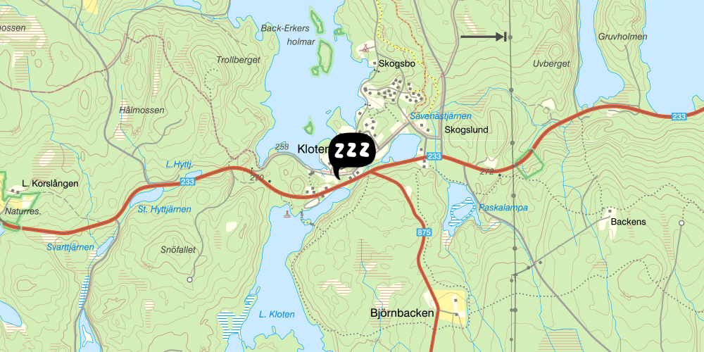 Map showing the location of Wilderness Lodge